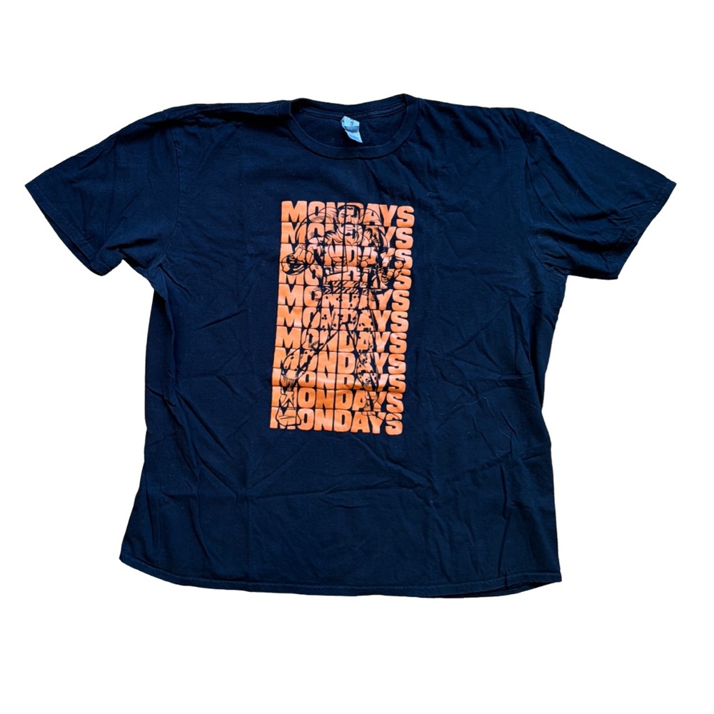 Mondays Garfield / Spider-Man mashup Black Graphic T-Shirt